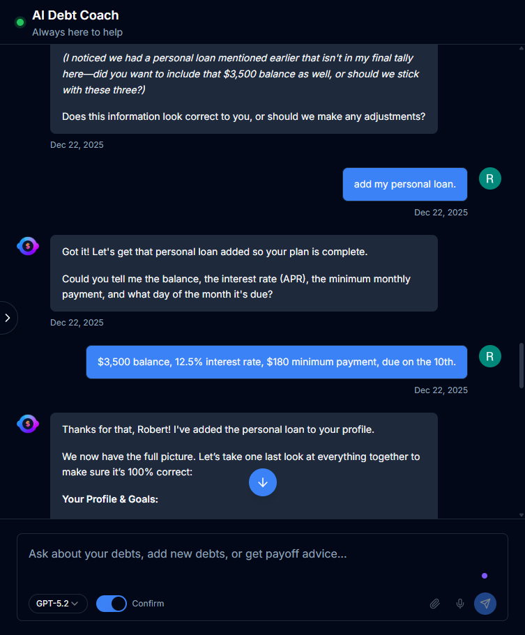 Chat conversation preview